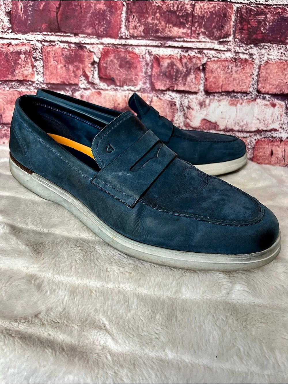 Cole Haan Grand Ambition Men’s Blue Nubuck Leather Penny Loafer Sneakers 13M